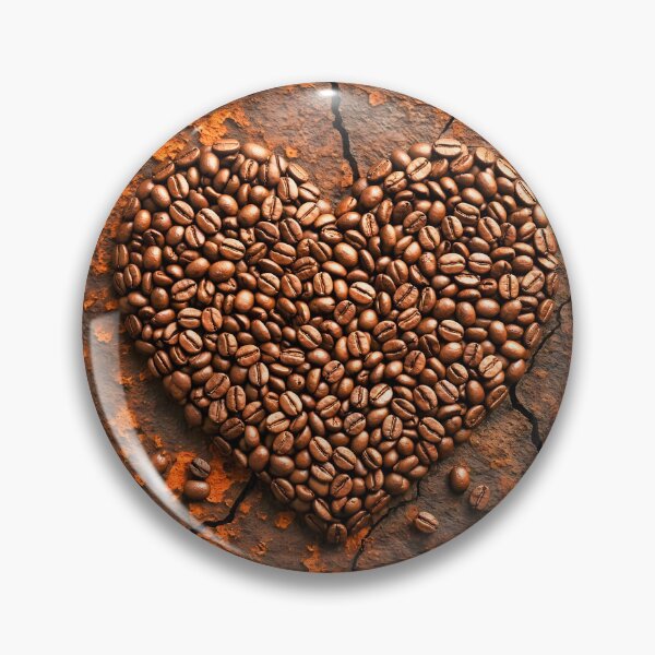 Item preview, Creative Coffee Bean Heart on Industrial Metal Texture designed and sold by Marcu Ioachim.
