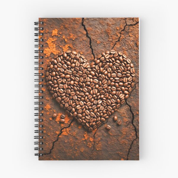 Item preview, Creative Coffee Bean Heart on Industrial Metal Texture designed and sold by Marcu Ioachim.
