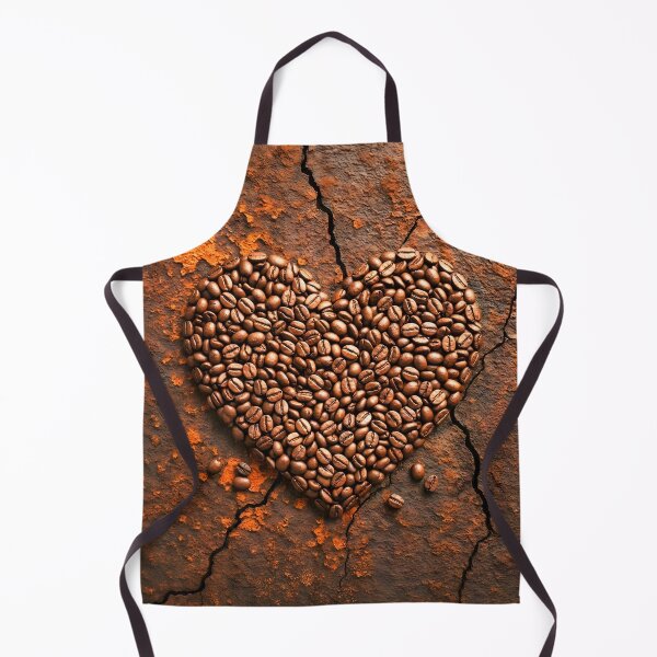 Item preview, Creative Coffee Bean Heart on Industrial Metal Texture designed and sold by Marcu Ioachim.