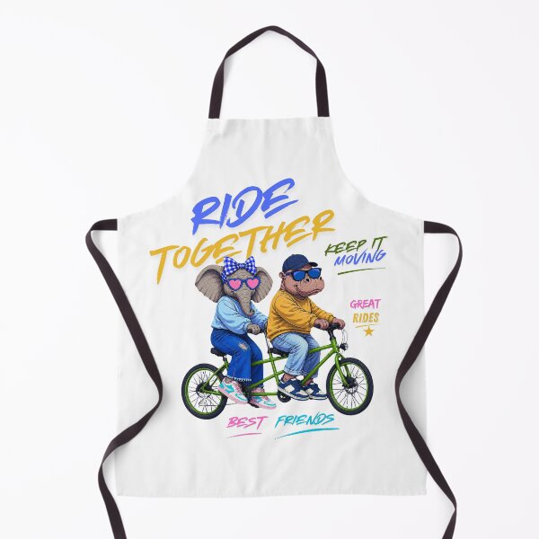 Item preview, Ride Together – Elephant & Hippo Tandem Bike Streetwear Graphic designed and sold by Aimetoi.