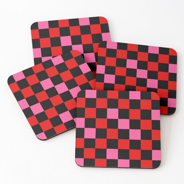 Item preview, Red Black Pink Checkered Design  designed and sold by PatternTitan.