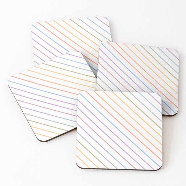 Item preview, Pastel Diagonal Lines Pattern – Minimalist Colorful Stripes Design designed and sold by blankTeeShirt.