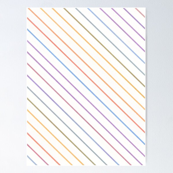 Item preview, Pastel Diagonal Lines Pattern – Minimalist Colorful Stripes Design designed and sold by blankTeeShirt.