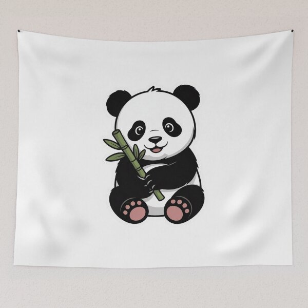 Item preview, Cute Baby Panda with Bamboo — Cartoon Wildlife Sticker designed and sold by Elviqus Shop.