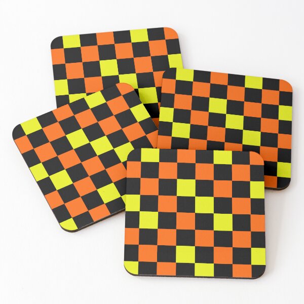 Item preview, Orange Black Yellow Checkered Design  designed and sold by PatternTitan.