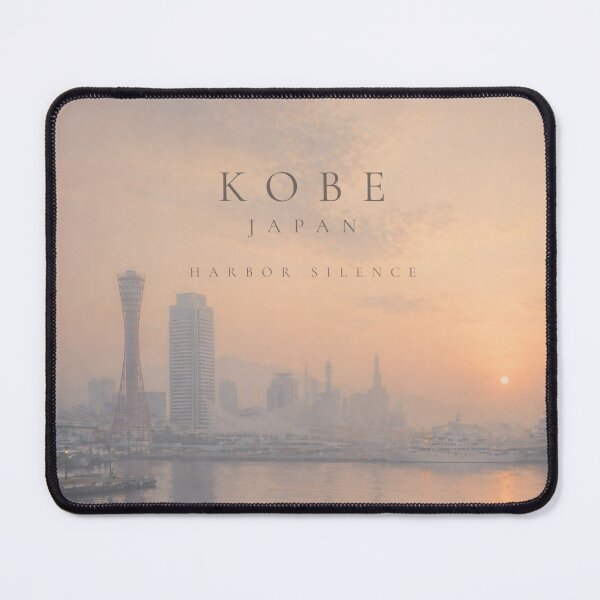 Item preview, Kobe Japan Misty Harbor Dawn Wall Art Print designed and sold by SILENT JAPAN.