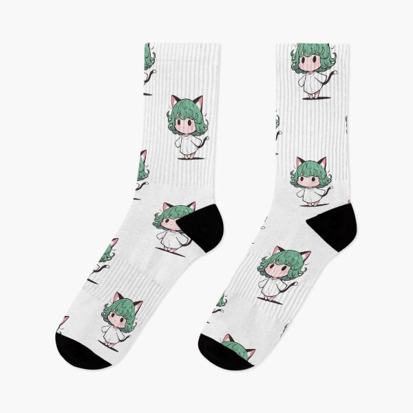 Item preview, Kawaii Chibi Cat Girl Green Hair Neko Anime Cute Minimalist Cartoon Sticker designed and sold by Dyan4.