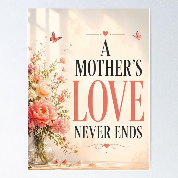 Item preview, Mother’s Day Love Never Ends Floral Art designed and sold by KnitOfShadoF.
