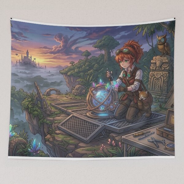 Item preview, Steampunk Explorer in the Jungle of Crystals designed and sold by Vyxorea.