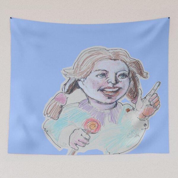 Item preview, Lollipop Little Girl (Original Drawing by ACCI) designed and sold by VanyssaGraphics.