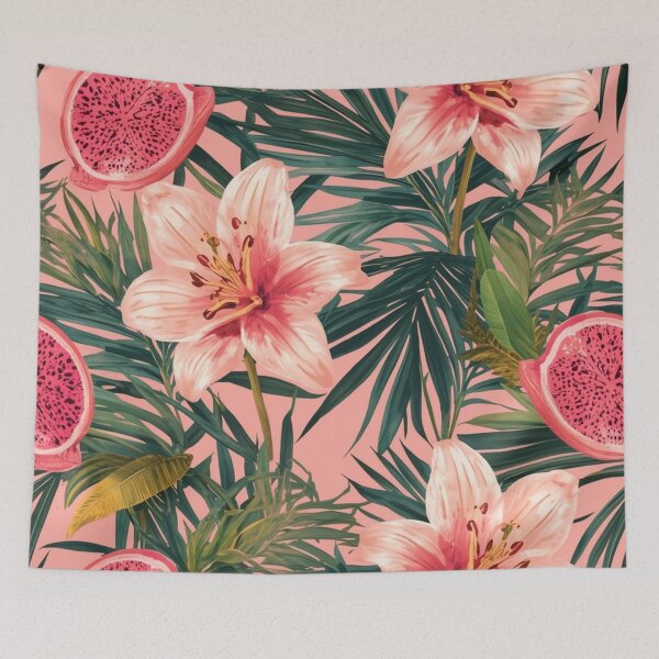 Item preview, Tropical Lily & Passion Fruit Pattern designed and sold by Whimsy-Grove.