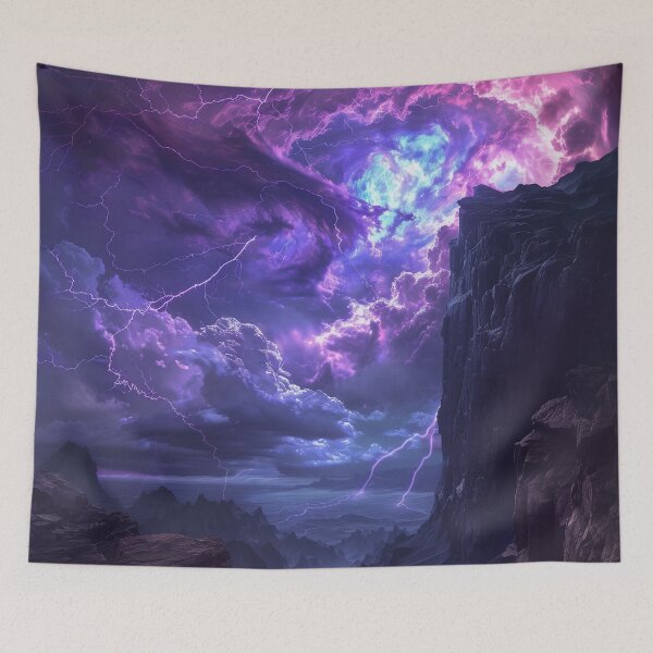 Item preview, Purple Storm Lightning Sky designed and sold by QuantumDrift.