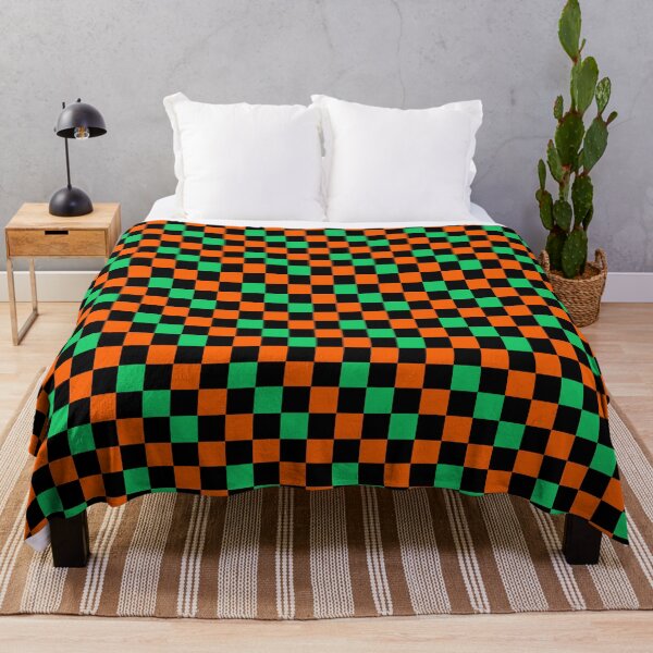 Item preview, Orange Black Green Checkered Design  designed and sold by PatternTitan.