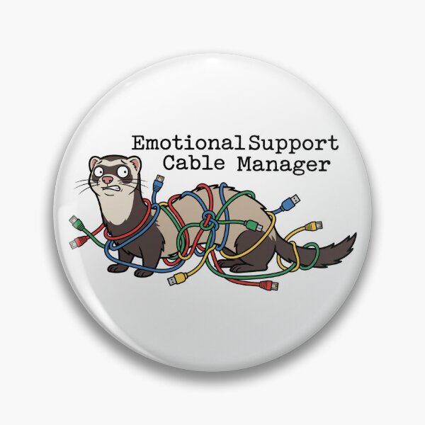 Item preview, Chaotic Ferret Emotional Support Cable Manager designed and sold by ModMotiff.
