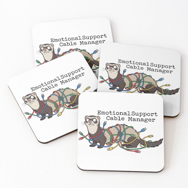 Item preview, Chaotic Ferret Emotional Support Cable Manager designed and sold by ModMotiff.