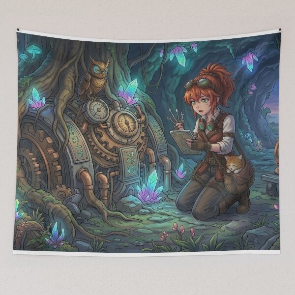 Item preview, Magical Crystal Cave & Hidden Steampunk Machine designed and sold by Vyxorea.