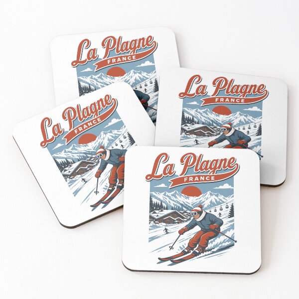 Item preview, La Plagne France Ski Resort Retro Mountain Travel Design designed and sold by JackCurtis1991.