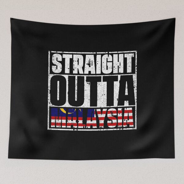 Item preview, Straight Outta Malaysia Flag designed and sold by CosmoKitsch.