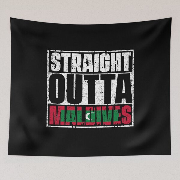 Item preview, Straight Outta Maldives Flag designed and sold by CosmoKitsch.