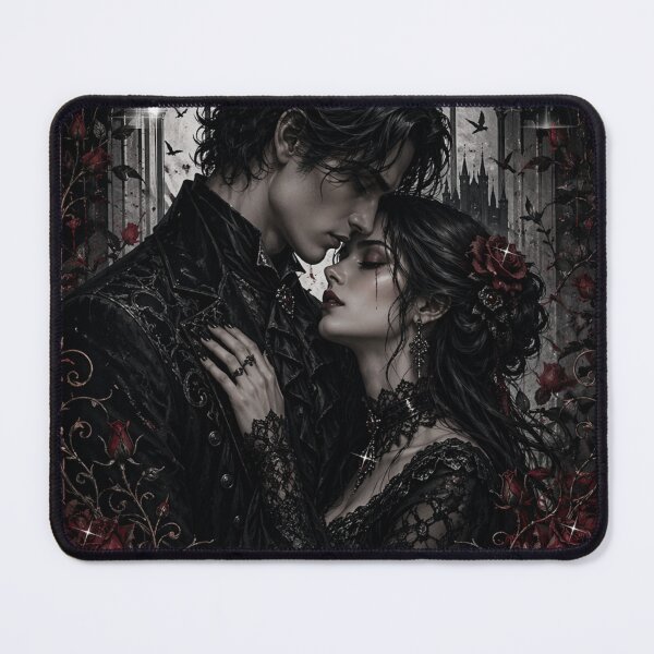 Item preview, Dark Gothic Love Couple – Romantic Vampire Aesthetic – Gothic Roses Heart designed and sold by cabinet-occulte.