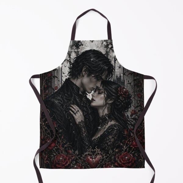 Item preview, Dark Gothic Love Couple – Romantic Vampire Aesthetic – Gothic Roses Heart designed and sold by cabinet-occulte.