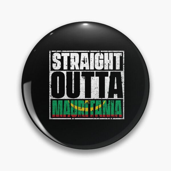 Item preview, Straight Outta mauritania Flag designed and sold by CosmoKitsch.