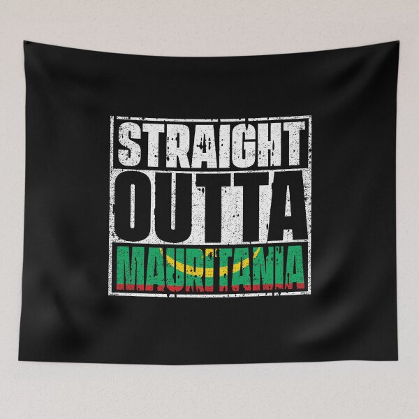 Item preview, Straight Outta mauritania Flag designed and sold by CosmoKitsch.