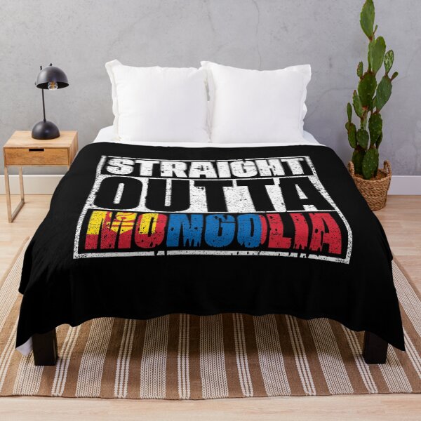 Item preview, Straight Outta Mongolia Flag designed and sold by CosmoKitsch.