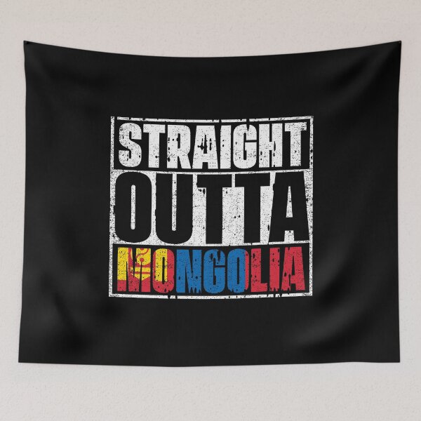 Item preview, Straight Outta Mongolia Flag designed and sold by CosmoKitsch.