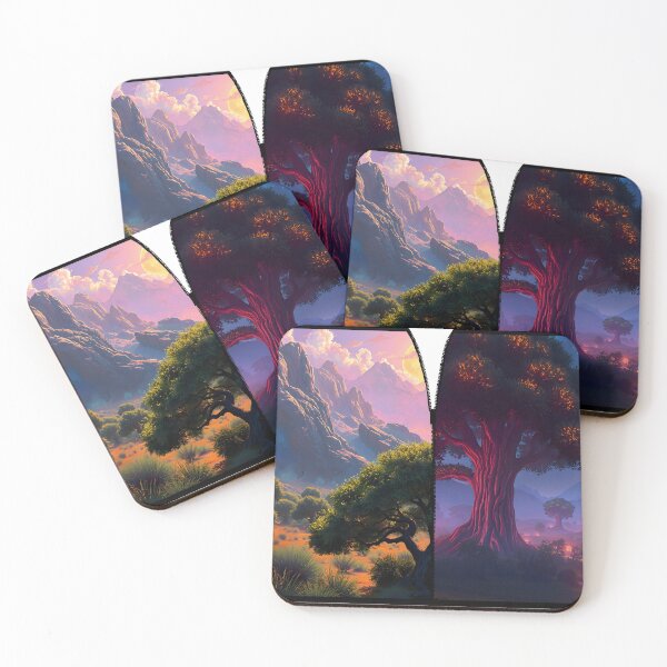 Item preview, Day and Night Fantasy Landscape Zipper Portal Art designed and sold by Daniela`s shop.