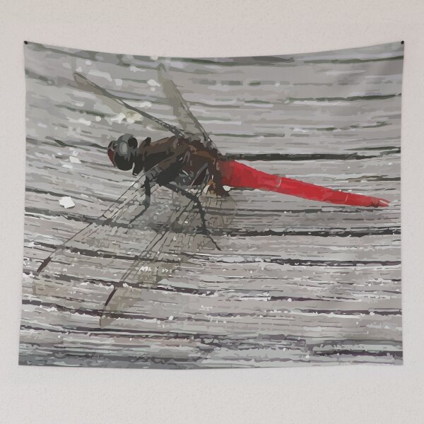 Item preview, Big Dragon-Fly Illustration with red Tail designed and sold by Move-Art.