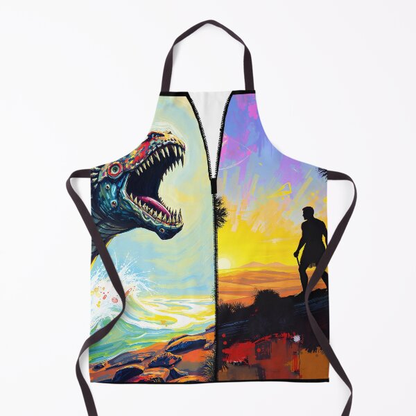 Item preview, Warrior vs Sea Monster: Surreal Zipper Portal Art designed and sold by Daniela`s shop.