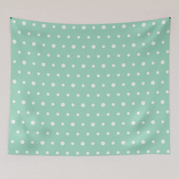 Item preview, Mint And White Polka Dot Pattern designed and sold by pattern-archive.