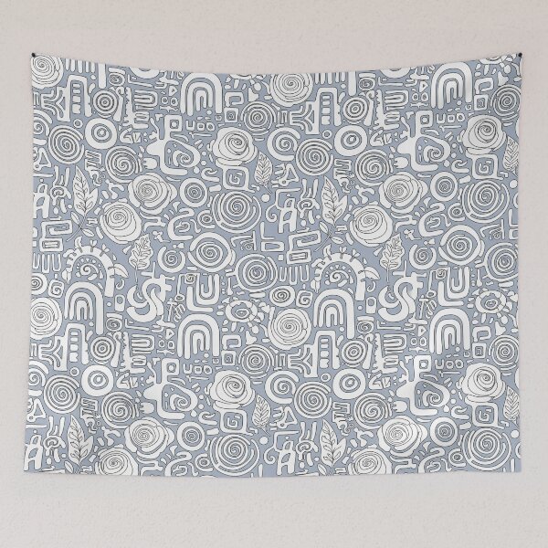Item preview, roses tribal designed and sold by Nice-patterns.
