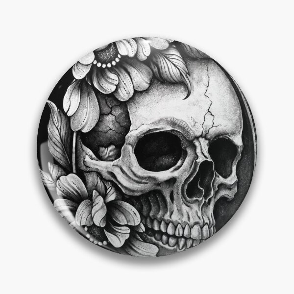 Item preview, Skull and Flowers - Marie Cursed designed and sold by Marie-Cursed.