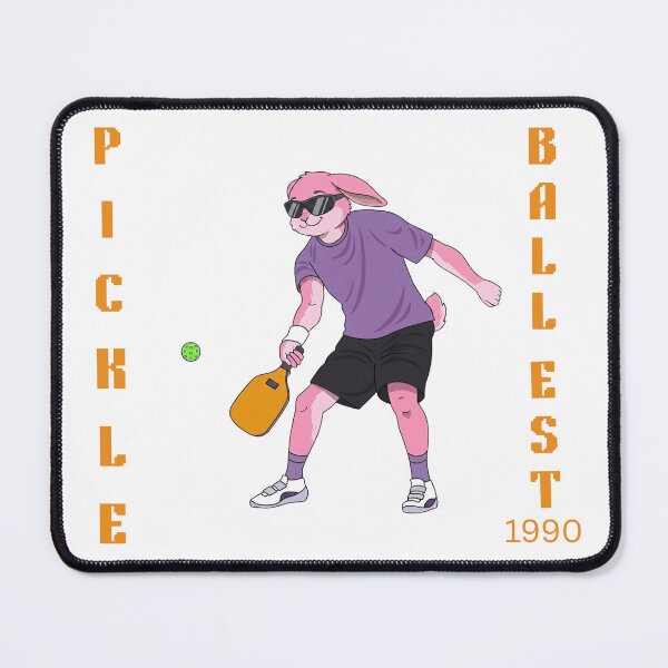 Item preview, Cool Bunny Pickleball Player Retro Vertical Art - Est 1990 designed and sold by The Daily Progress.