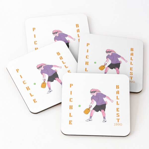 Item preview, Cool Bunny Pickleball Player Retro Vertical Art - Est 1990 designed and sold by "Positive Vibes & Daily Lifestyle".