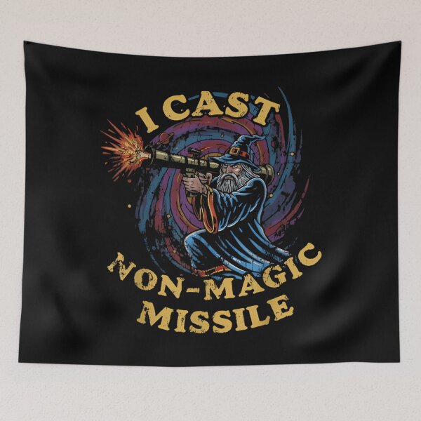 Item preview,  I Cast Non-Magic Missile Funny Wizard Parody Meme designed and sold by meet055.