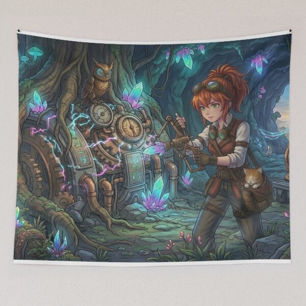 Item preview, Steampunk Magic Repair in the Mysterious Cave designed and sold by Vyxorea.