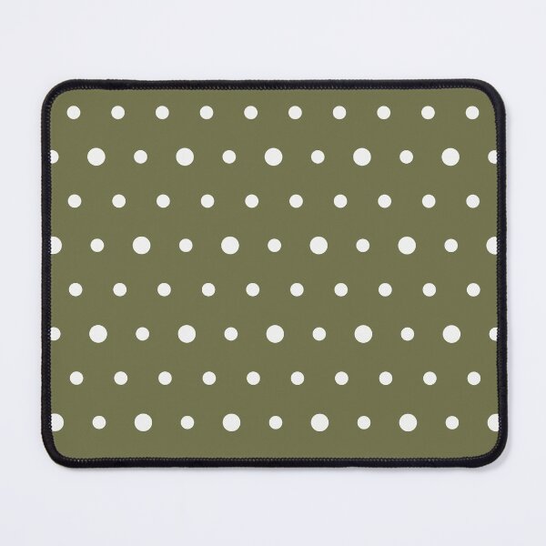 Item preview, Olive And White Polka Dot Pattern designed and sold by pattern-archive.