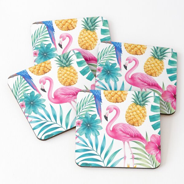 Item preview, Flamingo Tropical Pattern – Parrot, Pineapple & Summer Vibes Design designed and sold by Mobile Cases Store.