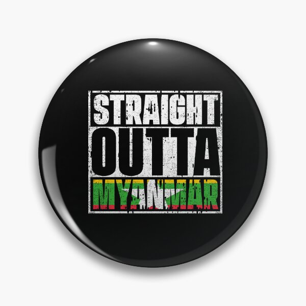 Item preview, Straight Outta Myanmar Flag designed and sold by CosmoKitsch.