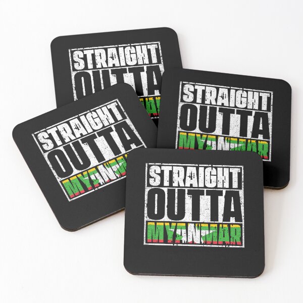 Item preview, Straight Outta Myanmar Flag designed and sold by CosmoKitsch.