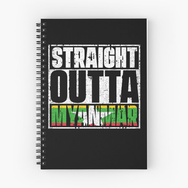 Item preview, Straight Outta Myanmar Flag designed and sold by CosmoKitsch.