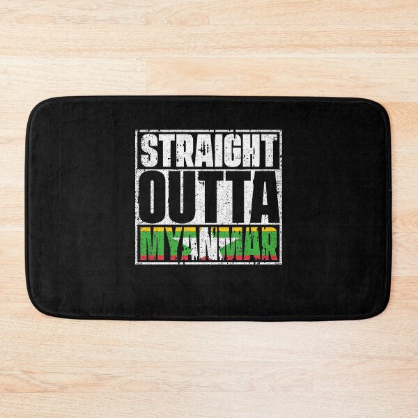 Item preview, Straight Outta Myanmar Flag designed and sold by CosmoKitsch.