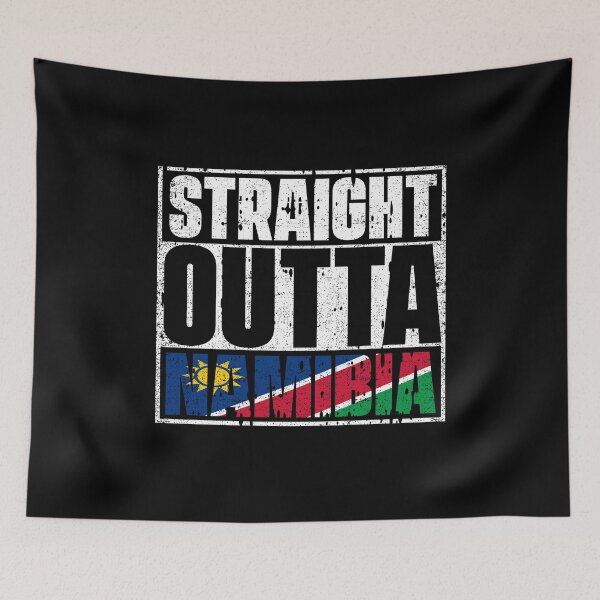 Item preview, Straight Outta Namibia Flag designed and sold by CosmoKitsch.