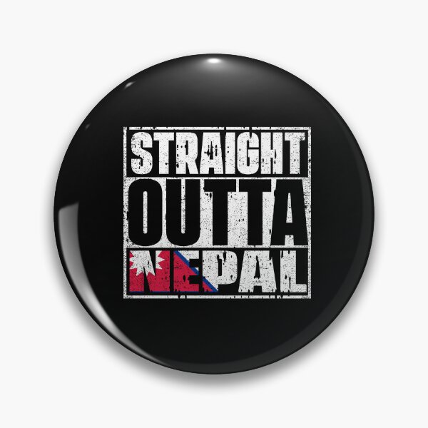 Item preview, Straight Outta Nepal Flag designed and sold by CosmoKitsch.