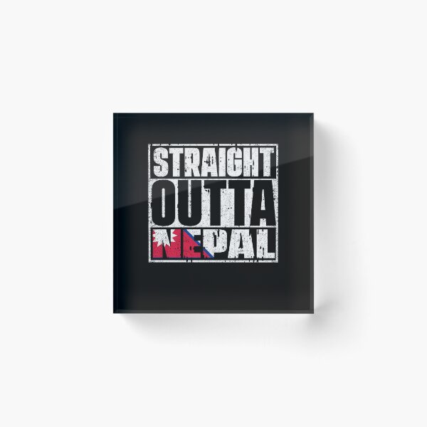 Item preview, Straight Outta Nepal Flag designed and sold by CosmoKitsch.