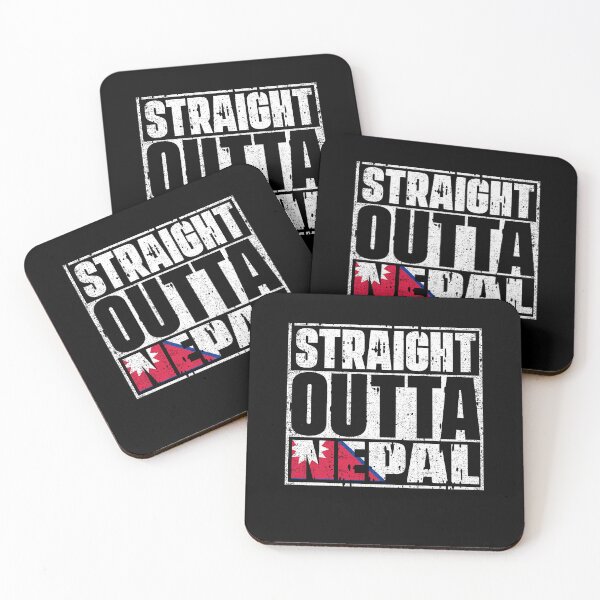 Item preview, Straight Outta Nepal Flag designed and sold by CosmoKitsch.