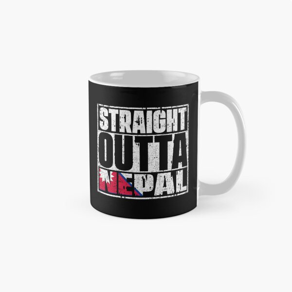 Item preview, Straight Outta Nepal Flag designed and sold by CosmoKitsch.